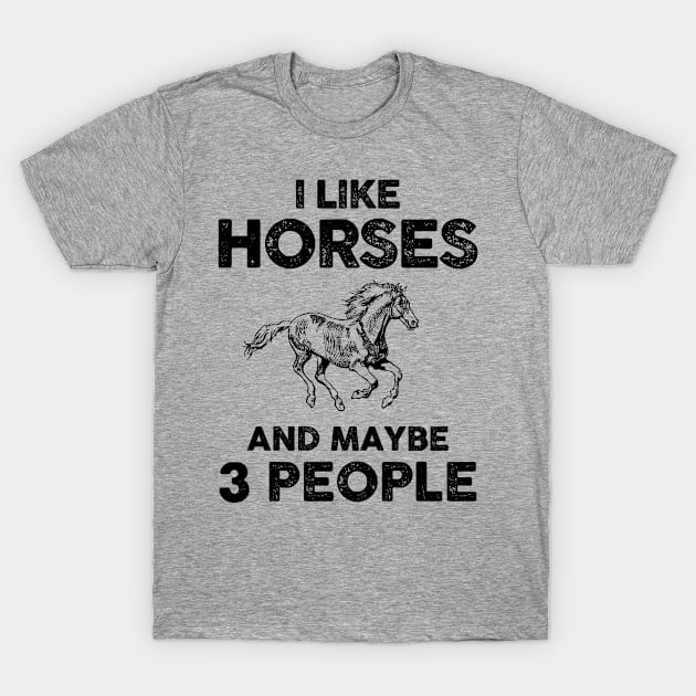 I Like Horses And Maybe 3 People T-Shirt by snnt